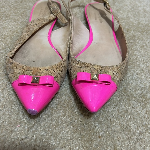 kate Spade Ginny flats slingbacks natural cork flats - Picture 5 of 8